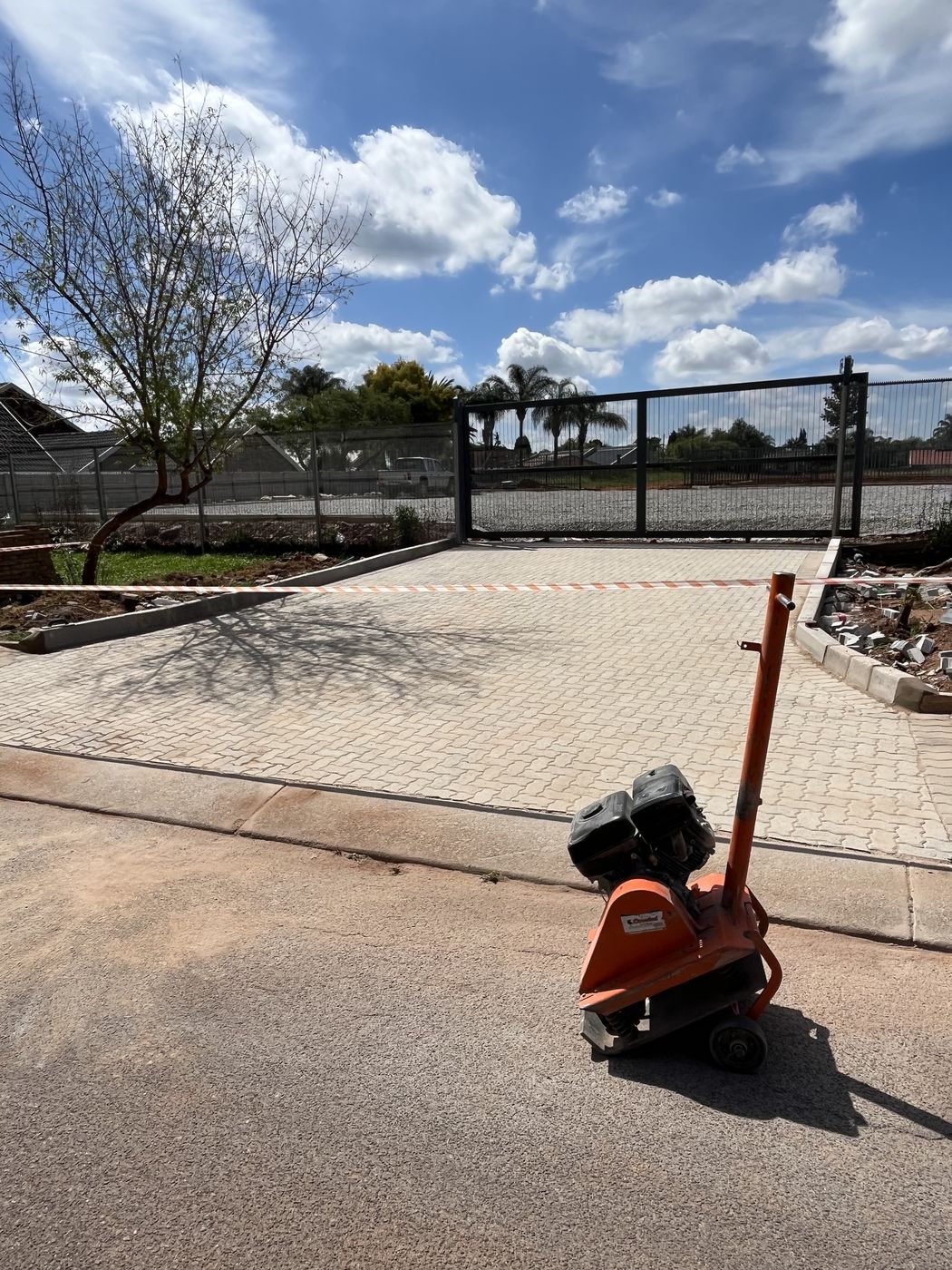Gebisa Projects technician cutting a concrete surface on a maintenance job