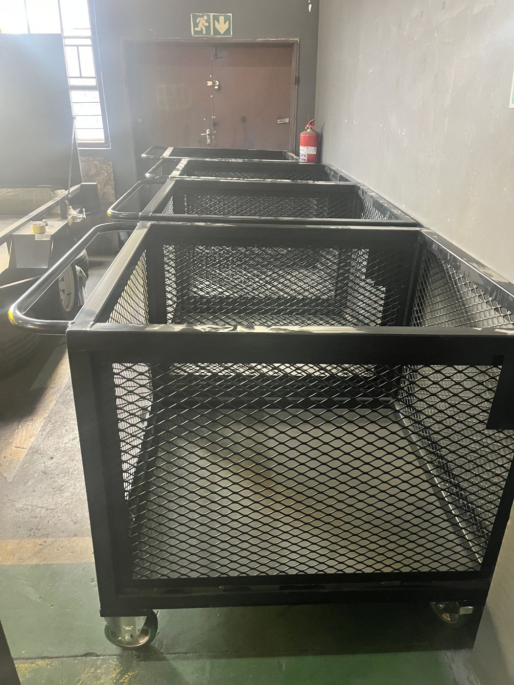 Gebisa Projects storage cages and trolleys supplied for a client site